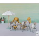 MAILEG KERTI KÉSZLET, ASZTAL SZÉKKEL ÉS PADDAL -  NAGYOBB