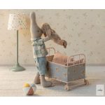 MAILEG NYUSZI  MIKRO MÉRET -  BARNA/RÓZSASZÍN, mágneses mancsú