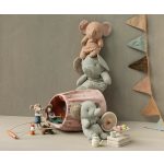 MAILEG TÚRÁZÓ EGÉRFIÚ, BARNA MINTÁS PÓLÓBAN