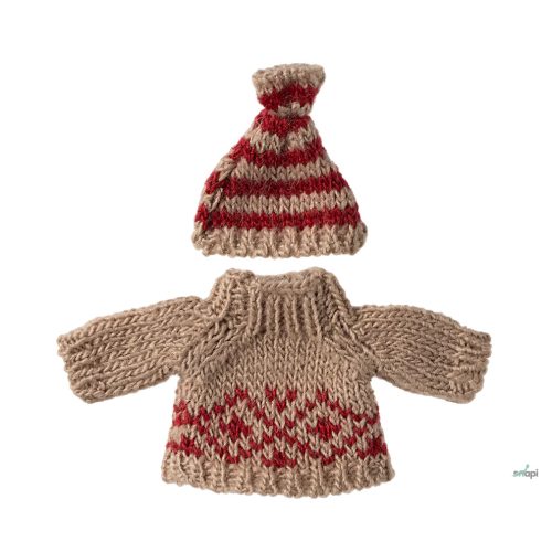 MAILEG RUHA ANYA EGÉR - KÖTÖTT PULÓVER ÉS SAPKA