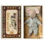 MAILEG KIS TESTVÉR EGÉRFIÚ GYUFÁSDOBOZBAN, MÁGNESES MANCSOKKAL