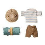 MAILEG TÚRÁZÓ EGÉRFIÚ, KÉK CSÍKOS PÓLÓBAN