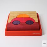 GRIMM'S NÉGYSZÍNŰ ÉPÍTŐSZETT, PIROS