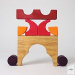 GRIMM'S NÉGYSZÍNŰ ÉPÍTŐSZETT, PIROS