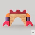 GRIMM'S NÉGYSZÍNŰ ÉPÍTŐSZETT, PIROS