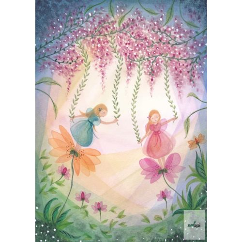 BIJDEHANSJE LAP - FAIRIES WITH FLOWERS
