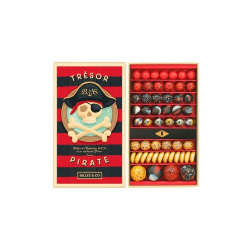 BILLES & CO ÜVEGGOLYÓ SZETT -  TREASURE PIRATE BOX