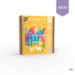 CONNETIX GLITTER CASTLE / CSILLOGÓ VÁRÉPÍTŐ SZETT, 48 DB-OS 