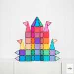 CONNETIX GLITTER CASTLE / CSILLOGÓ VÁRÉPÍTŐ SZETT, 48 DB-OS 