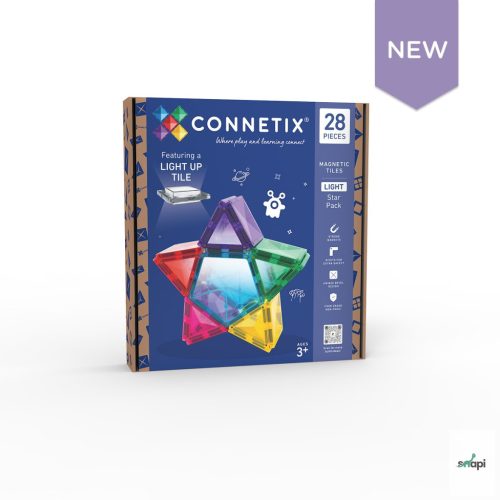 CONNETIX LIGHT STAR/ VILÁGÍTÓ CSILLAG SZETT, 28 DB-OS