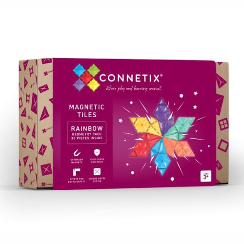 CONNETIX DUHOVÁ GEOMETRICKÁ SADA, 30 KS
