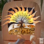 Egy kis tipp: Az átlátszó anyag alatt belül, a tizenkét fénysugáron tizenkét újévi jókívánságot hagyhatsz .