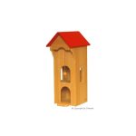 Drewart žeriav s červenou strechou