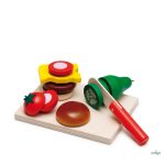 ERZI FAJÁTÉK - SZELETELHETŐ SAJTBURGER SZETT