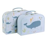 A LITTLE LOVELY COMPANY  BŐRÖNDSZETT, 2 DB-OS - ÓCEÁN