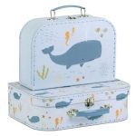 A LITTLE LOVELY COMPANY  BŐRÖNDSZETT, 2 DB-OS - ÓCEÁN