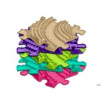 MUFFIK KEMÉNY TWISTER PUZZLE ELEM, 1 DB - LIME