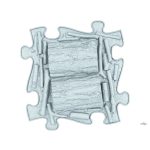 MUFFIK KEMÉNY FATÖRZS PUZZLE -  PASZTELL KÉK , limitált 