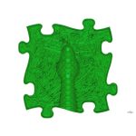 MUFFIK KEMÉNY KÍGYÓFEJ ELEM - ZÖLD