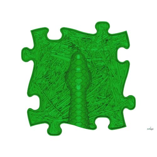 MUFFIK KEMÉNY KÍGYÓFEJ ELEM - ZÖLD