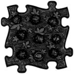 MUFFIK KEMÉNY GESZTENYE PUZZLE - FEKETE