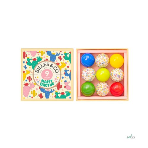 BILLES & CO ÜVEGGOLYÓ SZETT 2024 -   MINIBOX HAPPY CACTUS NAGY GOLYÓK